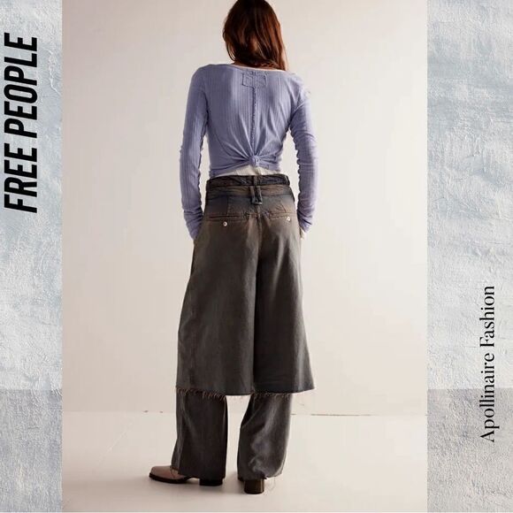 WE THE FREE NOCTURNE DOUBLE HEM TROUSERS JEANS NWT IN SWEET SERENADE - Picture 5 of 12